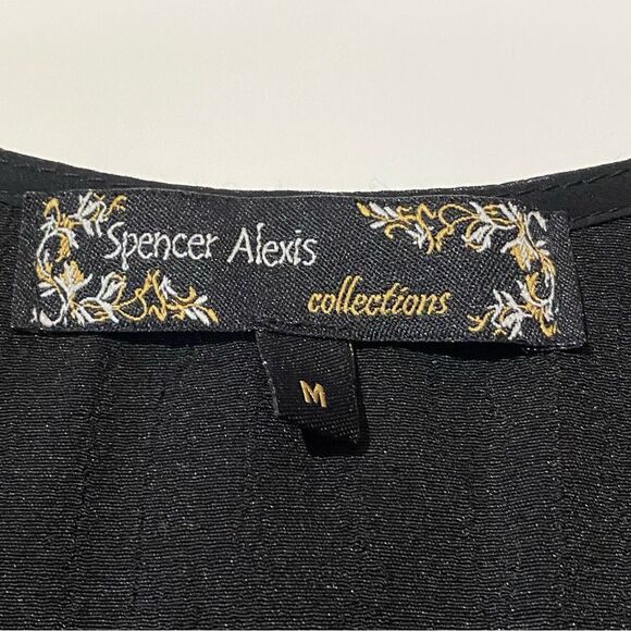 Vintage Spencer Alexis Silk Blend Kimono Style Floral Lace Blouse/Jacket  Size M - Picture 5 of 16